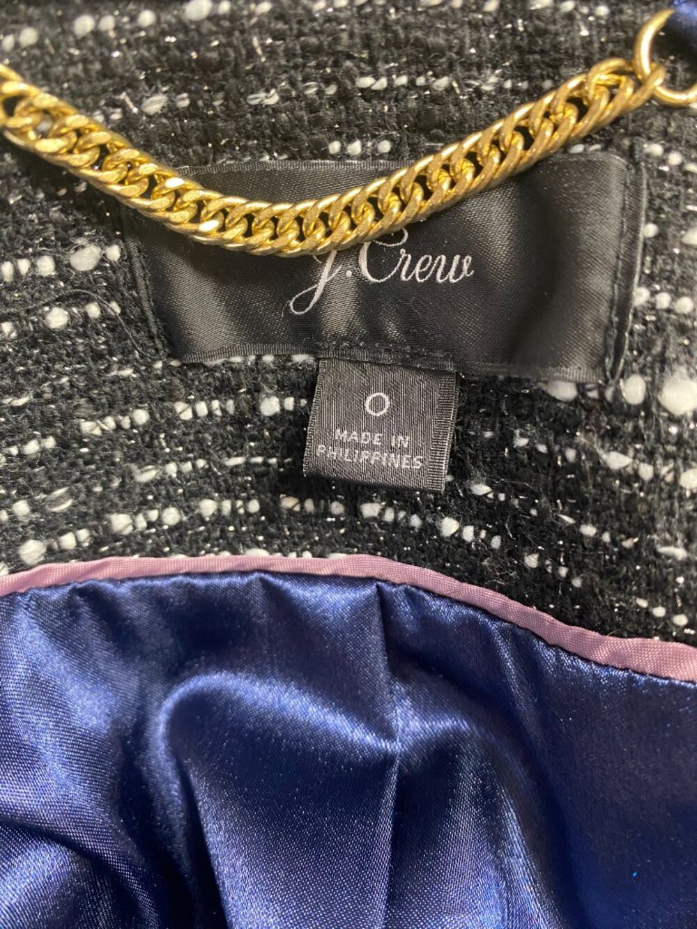 J. Crew Tweed Braided Trim Lady Coat 0 - Picture 10 of 14